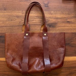 Clare Vivier La Tropezienne Brown Leather